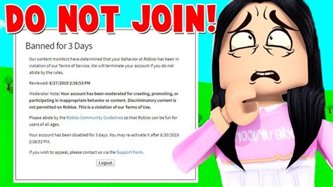 is roblox banning people under 13